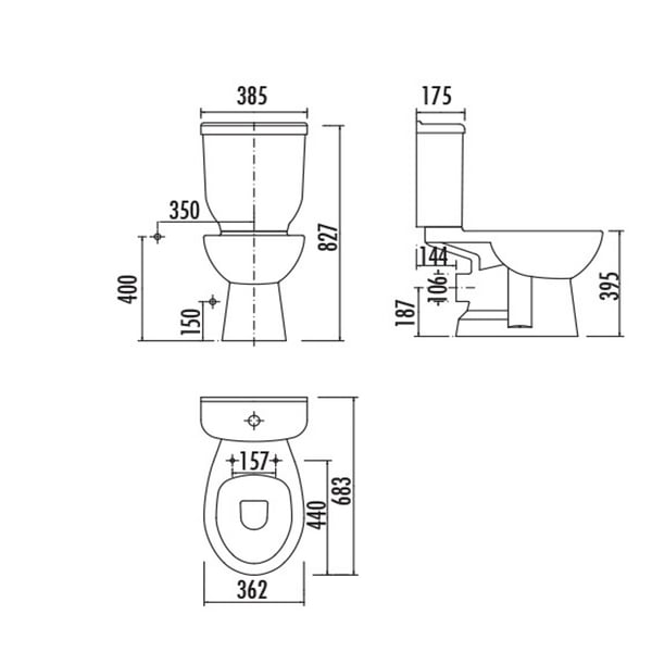 Σετ λεκάνη Athena με μπιντέ με κάλυμμα soft closing